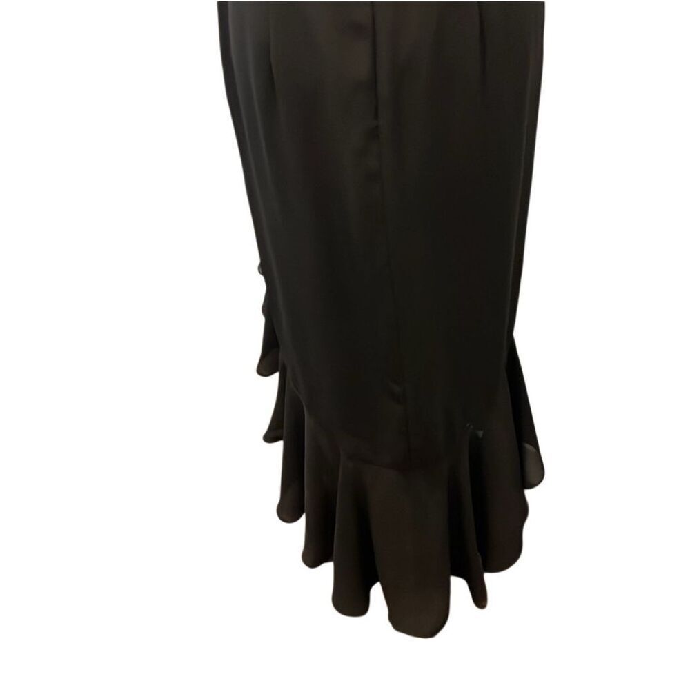Cache | Black Asymmetrical Ruffle Hem Dress 6 - image 4